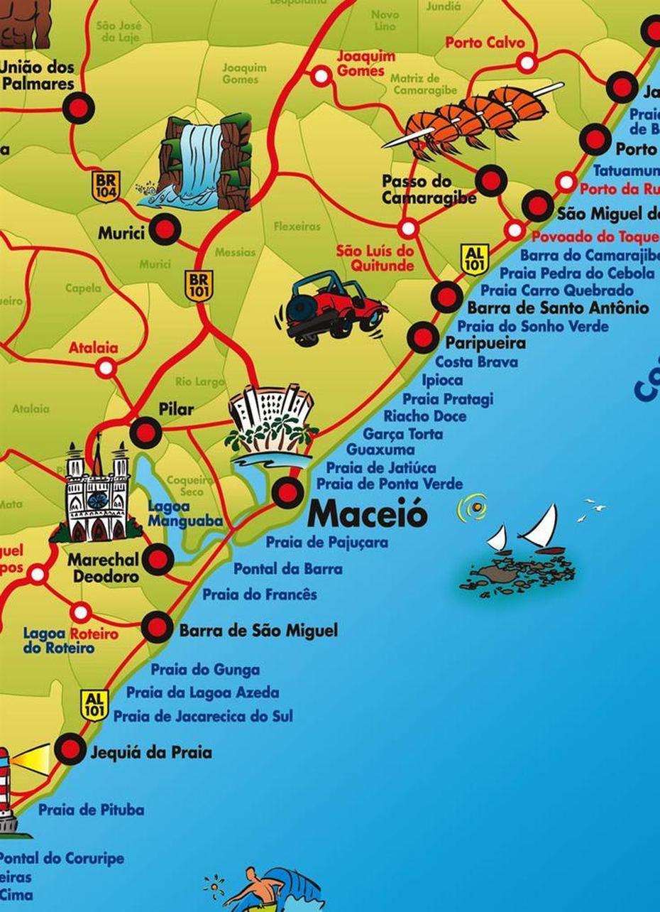 Mapas De Maceio – Al | Mapasblog Em 2021 | Praias De Maceio, Viagem …, Maceió, Brazil, Maceio Brazil Beaches, Cuiaba Brazil