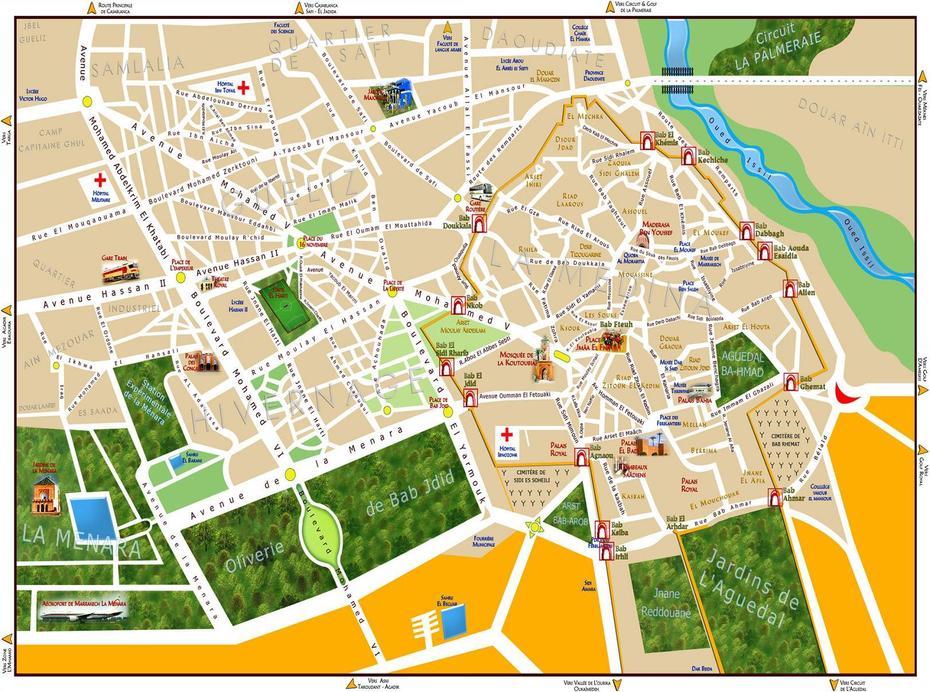 Maps Of Marrakech | To Download Or Print – Bus Map, Souks, Train, City, Marrakech, Morocco, Fez Morocco, Marrakech Morocco Tourism