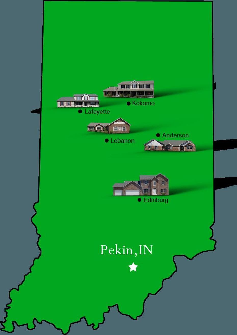 Pekin_Map | Hallmark Homes – IndianaS Leading “On Your Lot” Custom …, Pekin, United States, Pekin Il Street, Peoria Il