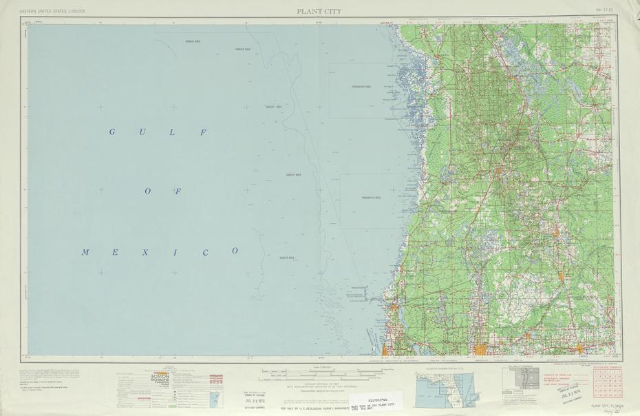 Plant City Topographic Map Sheet, United States 1955 – Full Size, Plant City, United States, United States  Major Cities, Major United States Road