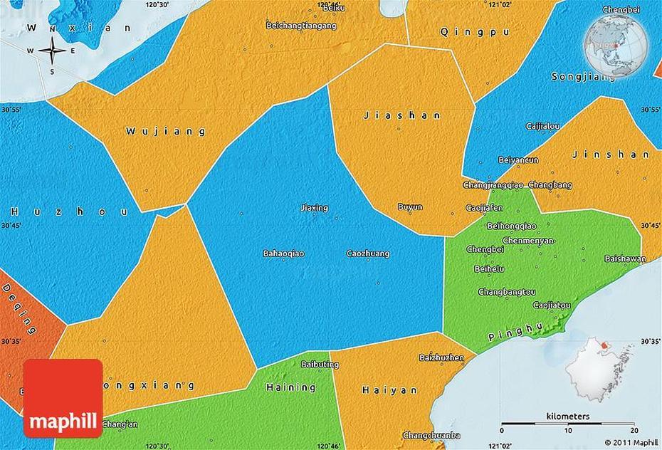 Political Map Of Jiaxing, Jiaxing, China, Wenzhou China, Lishui China