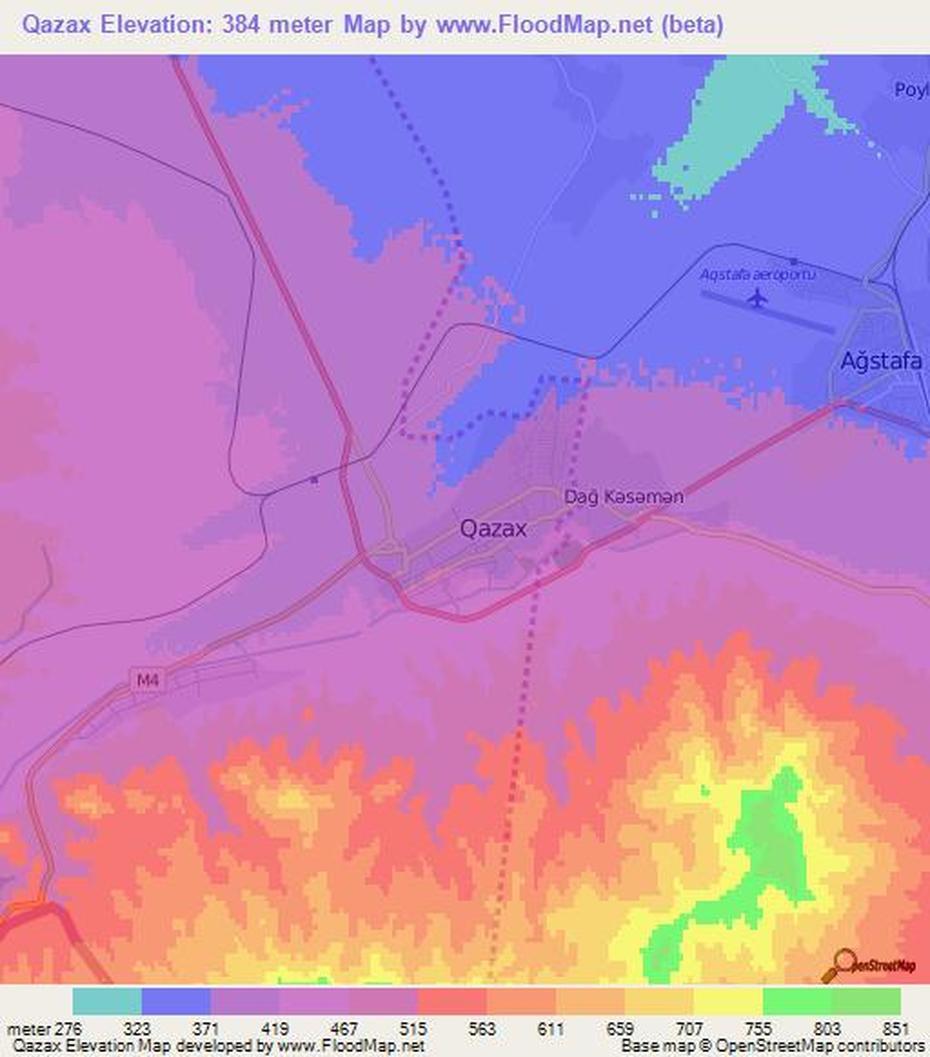 Azerbaijan Capital, South Azerbaijan, Elevation , Qazax, Azerbaijan