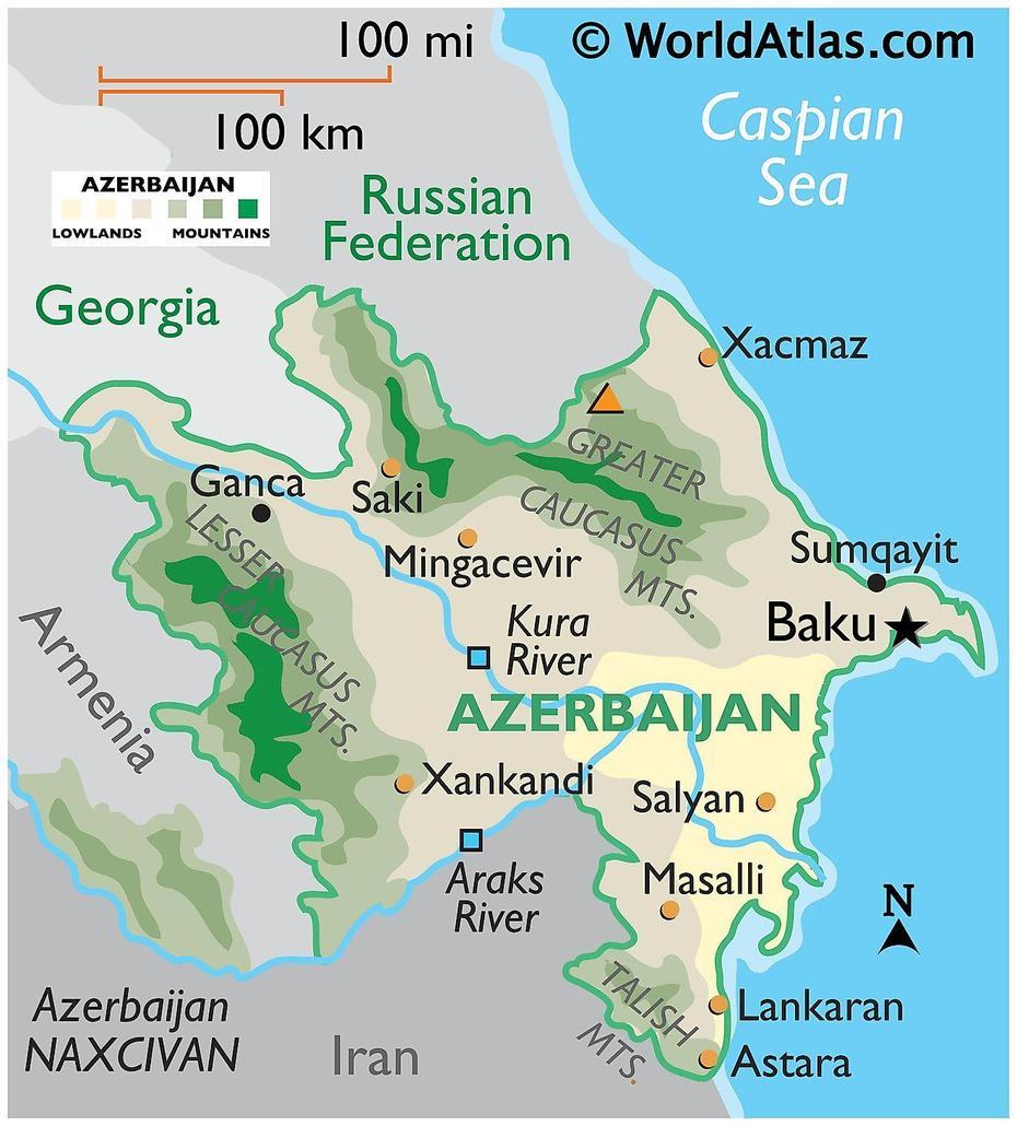 Azerbaijan Maps & Facts – World Atlas, Aşağı Göycəli, Azerbaijan, Azerbaijan On Europe, Armenia And Azerbaijan