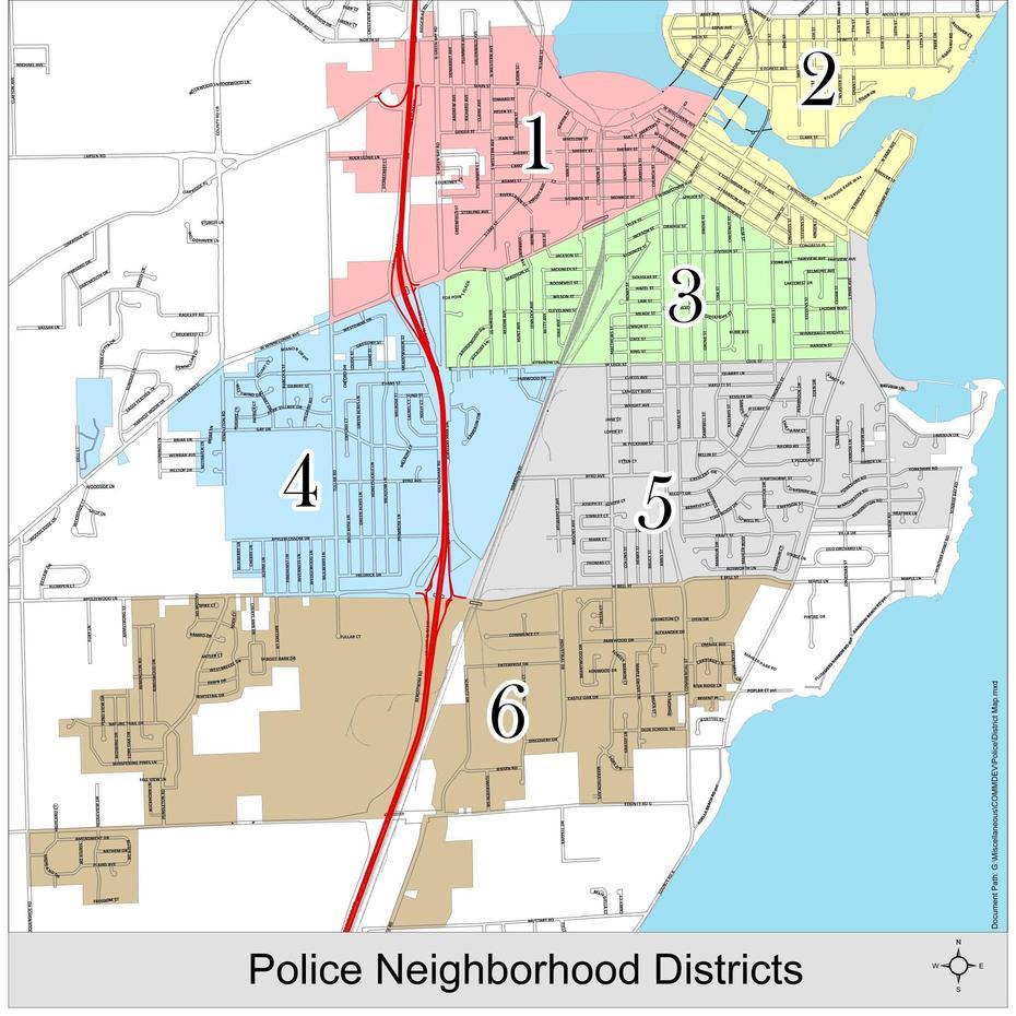 City Of Neenah | District Map-Original, Neenah, United States, Wisconsin Zip Code, Lake  Winnebago