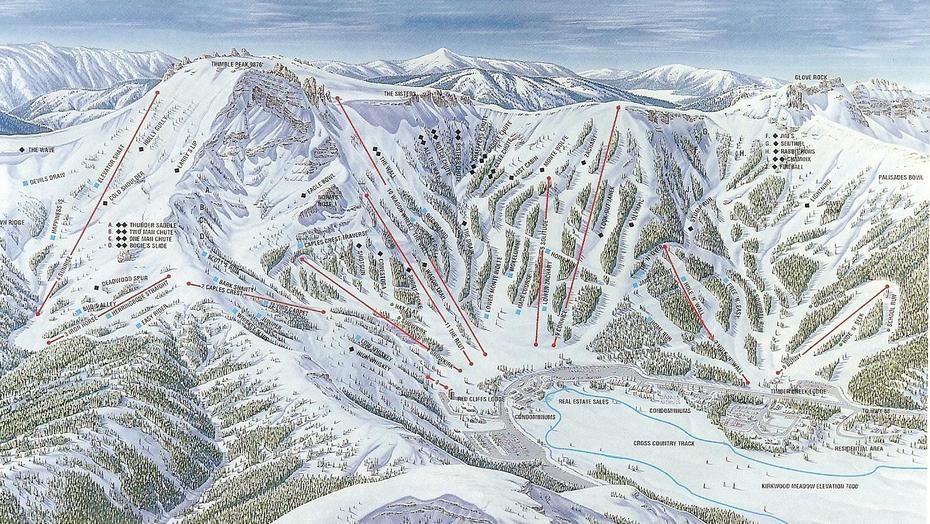 Kirkwood – Skimap, Kirkwood, United States, Kirkwood Mo Street, Kirkwood Ski Resort