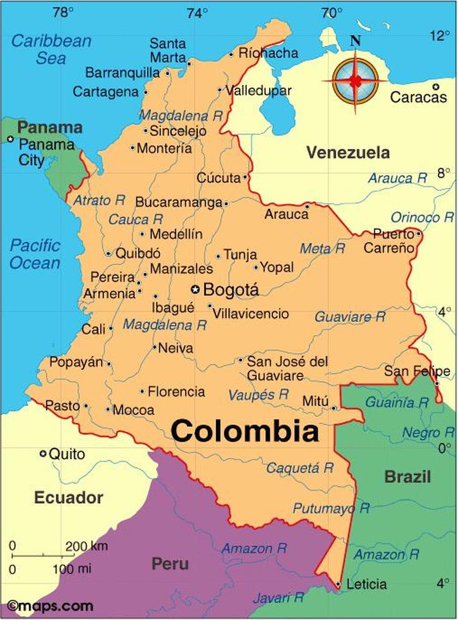 Mapa Da Colombia: Conheca Todas As Regioes Da Colombia | Mapa Da …, El Bordo, Colombia, Cauca Colombia, Valle Del Cauca Colombia