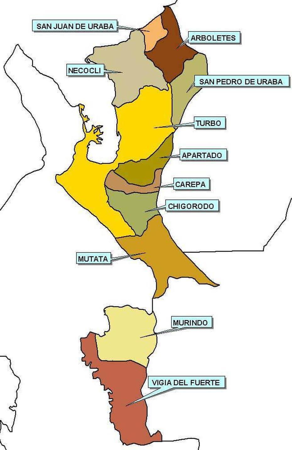 Mapa De Uraba, San Juan De Urabá, Colombia, San Juan De Urabá, Colombia