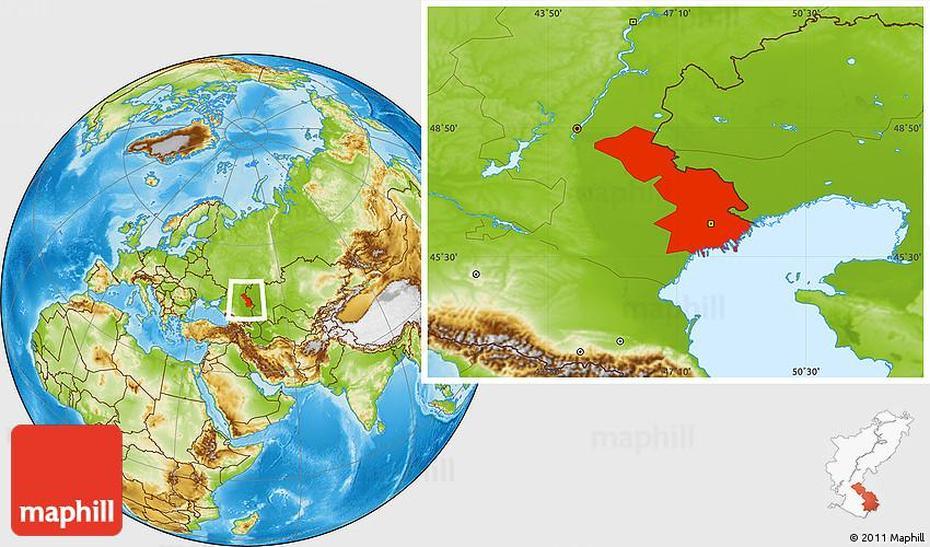 Physical Location Map Of Astrakhan Oblast, Astrakhan, Russia, Chelyabinsk Russia, Murmansk Russia