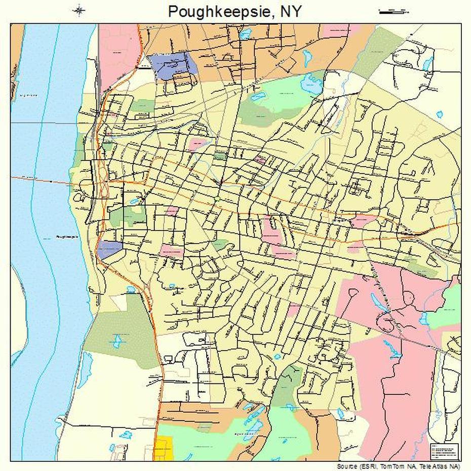 Poughkeepsie New York Street Map 3659641, Poughkeepsie, United States, Town Of Poughkeepsie, Of Poughkeepsie Area