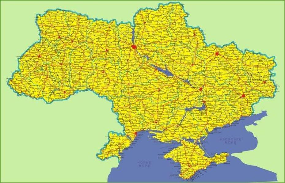 Ukraine Borders, Crimea, Ukraine Road, Novoyavorovskoye, Ukraine