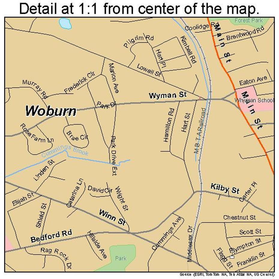 Woburn Massachusetts Street Map 2581035, Woburn, United States, Woburn Massachusetts, Woburn Massachusetts