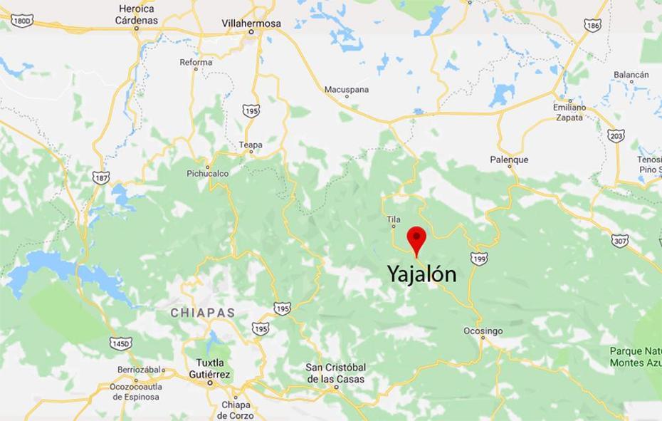 Yajalon-Chiapas-Mapa – Diario El Mundo, Yajalón, Mexico, Mexico  Vector, Mexico  With States