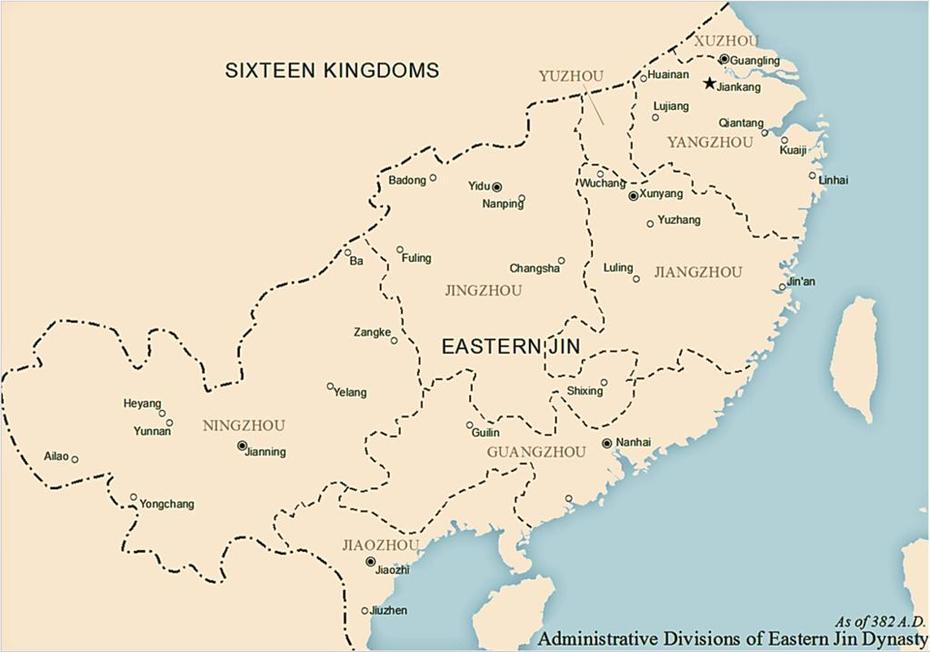 (382 Ce) Administrative Divisions Of The Eastern Jin Dynasty | China …, Jin’E, China, Jin Dynasty, China Dynasties