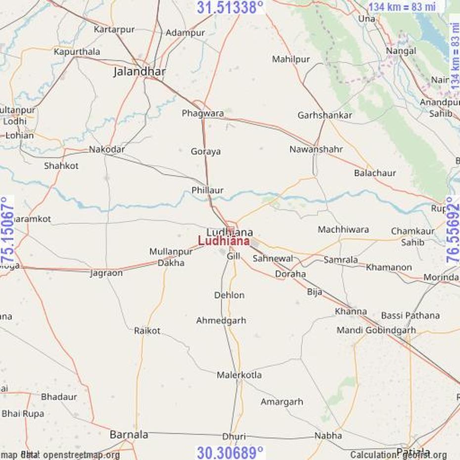 Amritsar India, Ludhiana  Airport, India Geodata, Ludhiāna, India