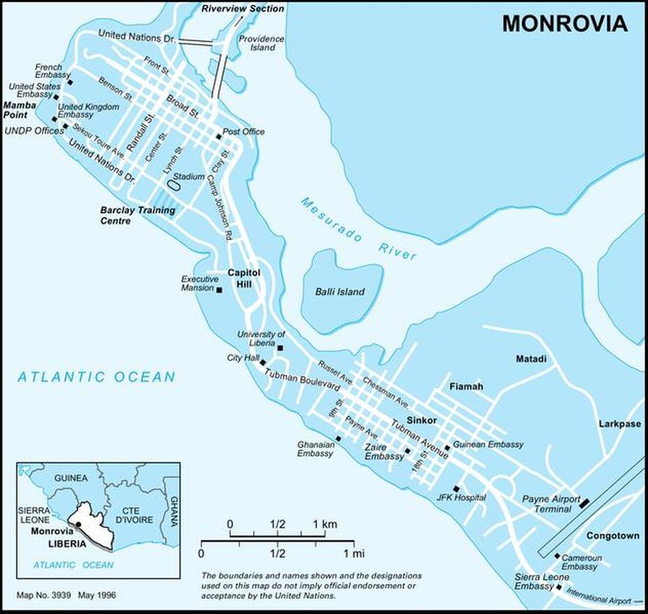 City Map Of Monrovia (Liberia) : Worldofmaps – Online Maps And …, Monrovia, Liberia, Liberia A, Monrovia Liberia City