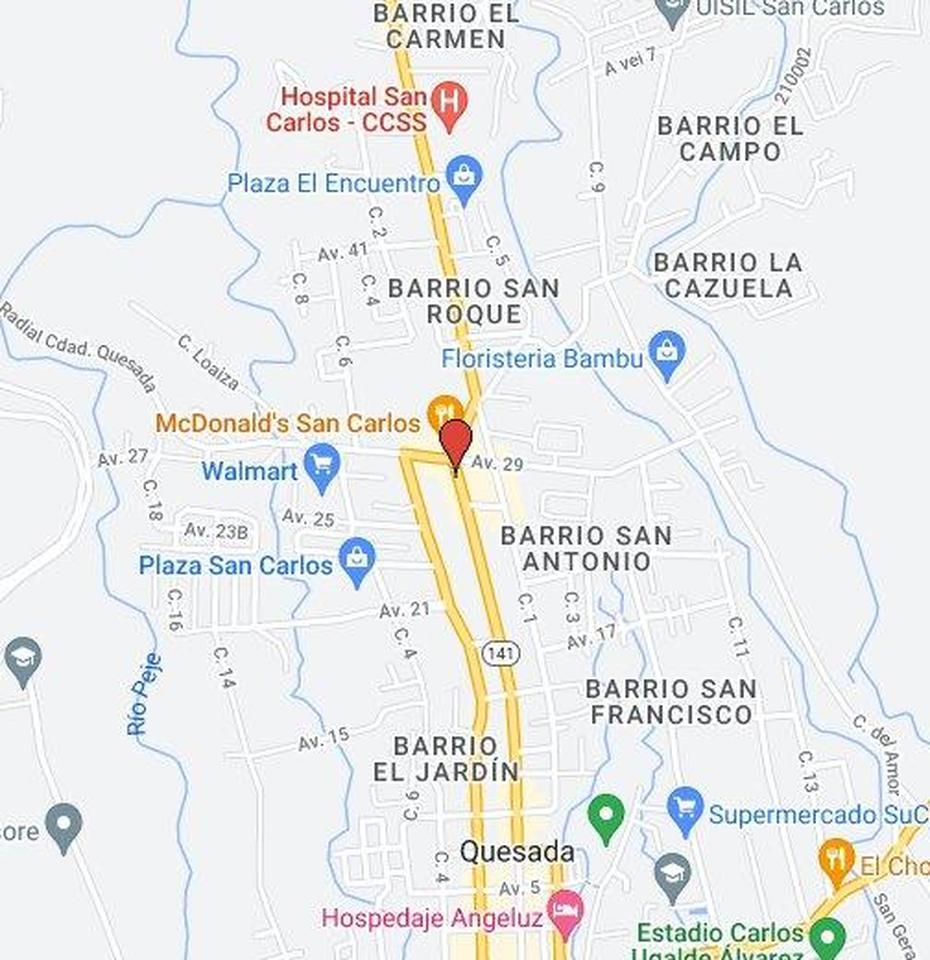 Ciudad Quesada – Google My Maps, Quesada, Costa Rica, Santa Elena Costa Rica, Arenal Volcano Costa Rica