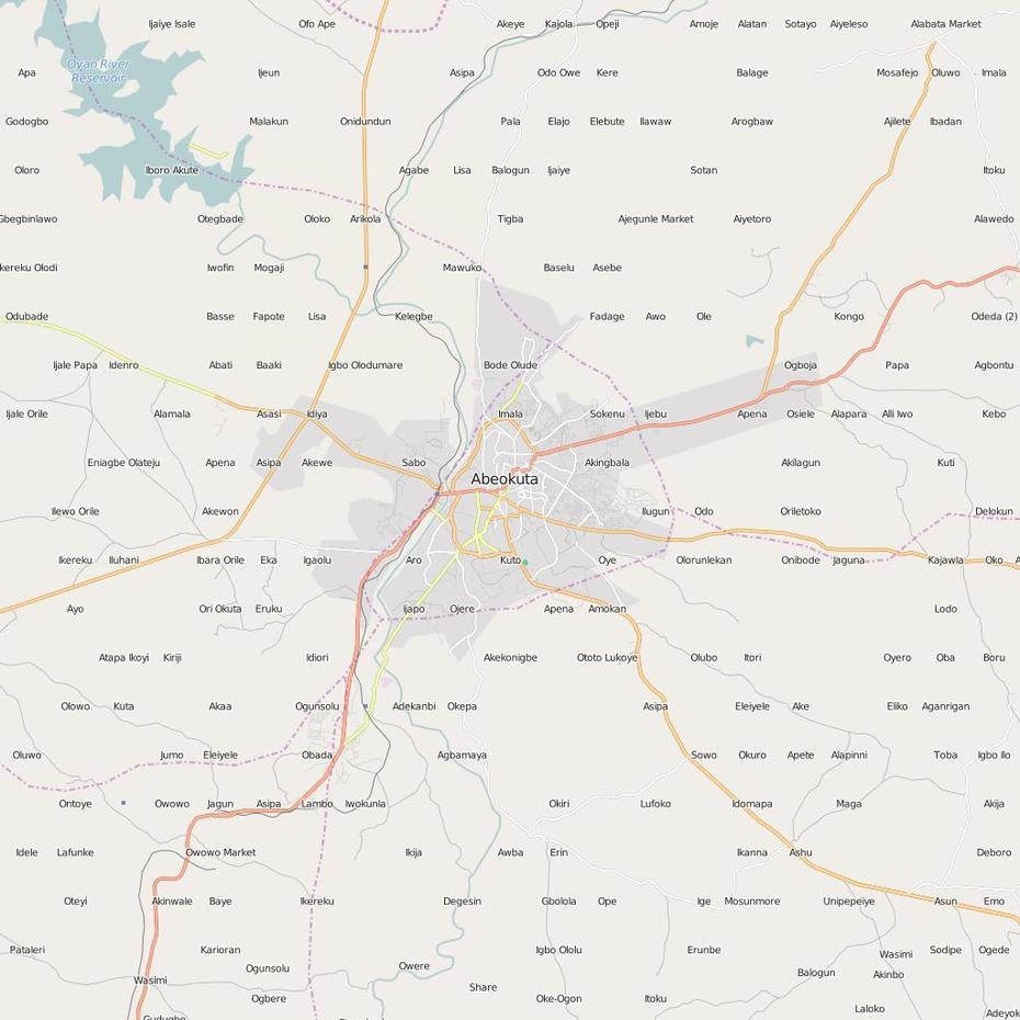 Editable City Map Of Abeokuta  Map Illustrators, Abeokuta, Nigeria, Of Owerri Imo State, Aare River