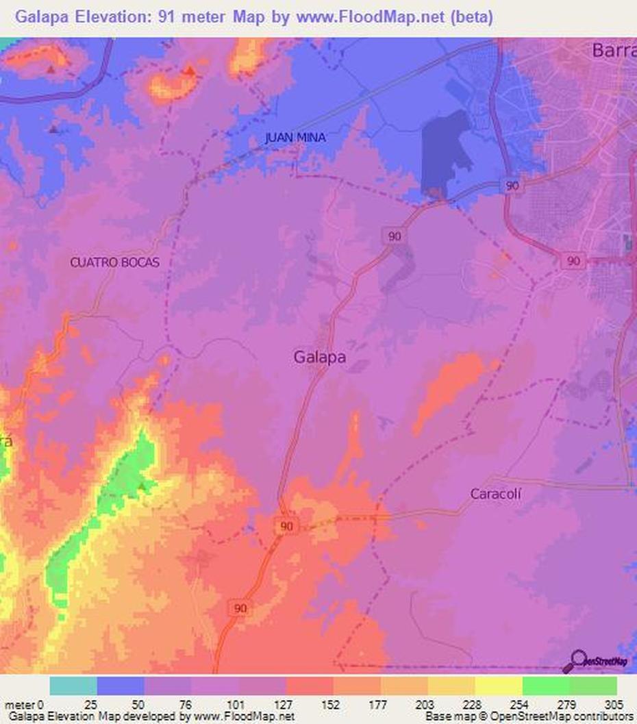 Elevation Of Galapa,Colombia Elevation Map, Topography, Contour, Galapa, Colombia, Galapa Bus, Galar  Flag