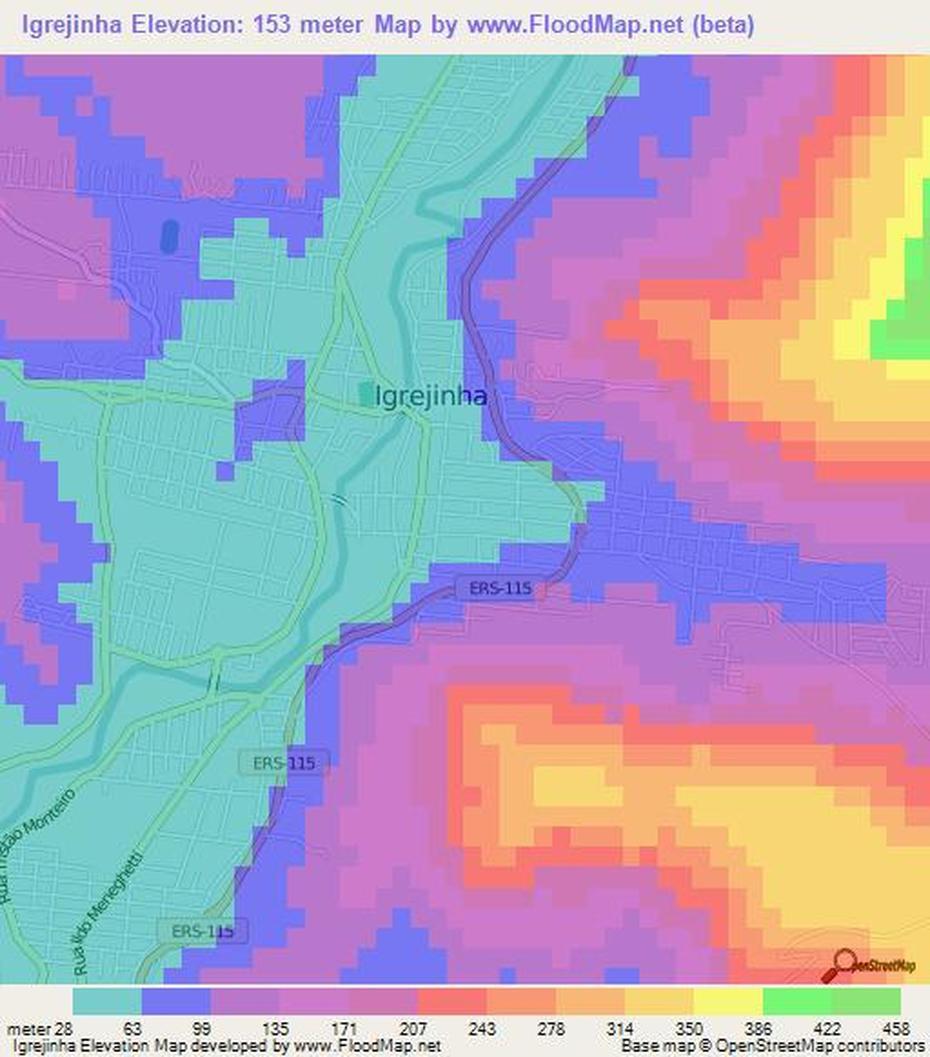 Elevation Of Igrejinha,Brazil Elevation Map, Topography, Contour, Igrejinha, Brazil, Brazil Beaches, Brazil  Detailed