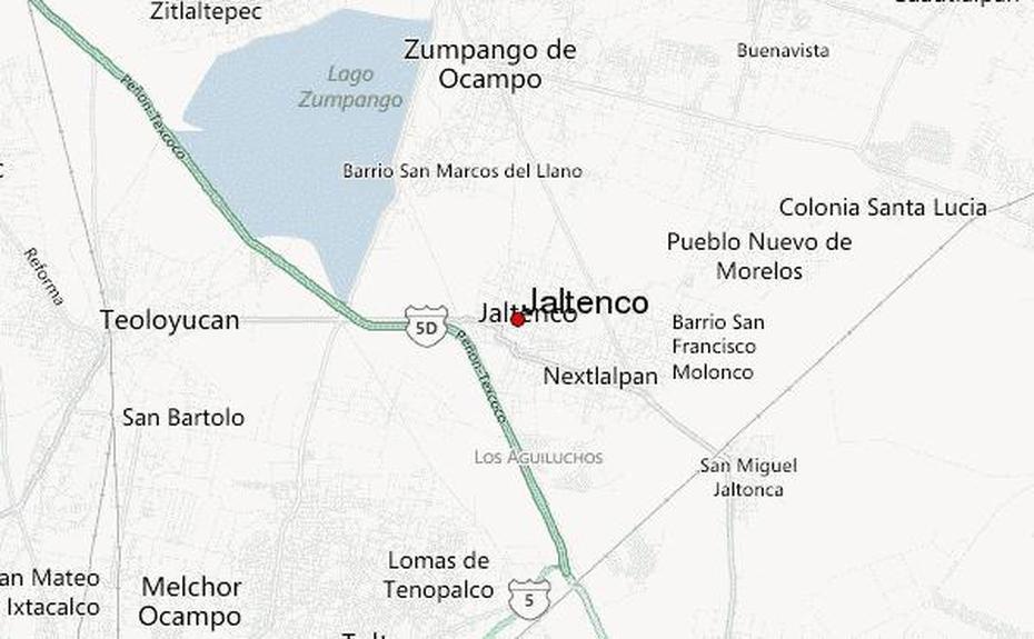 Guia Urbano De Jaltenco, Jaltenco, Mexico, Mexico  With Cities, Of Mx