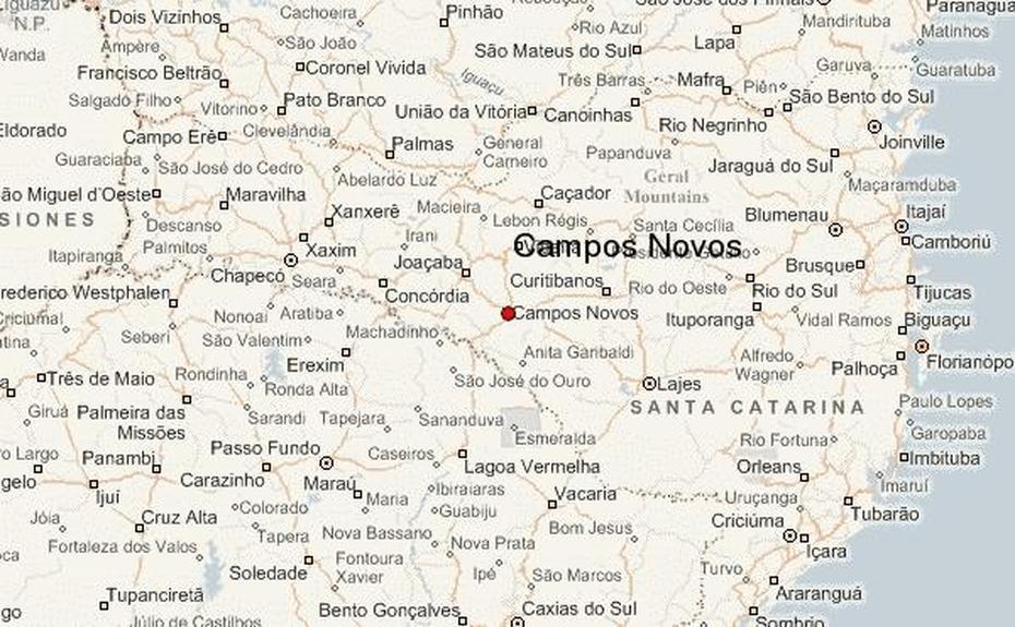 Guide Urbain De Campos Novos, Campos Novos, Brazil, Campos Novos Dam, Campos Brazil