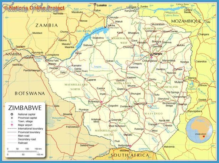 Harare Map – Travelsfinders, Harare, Zimbabwe, Bulawayo City, Great Zimbabwe On