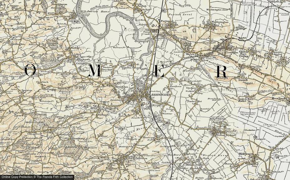 Historic Ordnance Survey Map Of Bridgwater, 1898-1900, Bridgwater, United Kingdom, United Kingdom Europe, Physical  United Kingdom