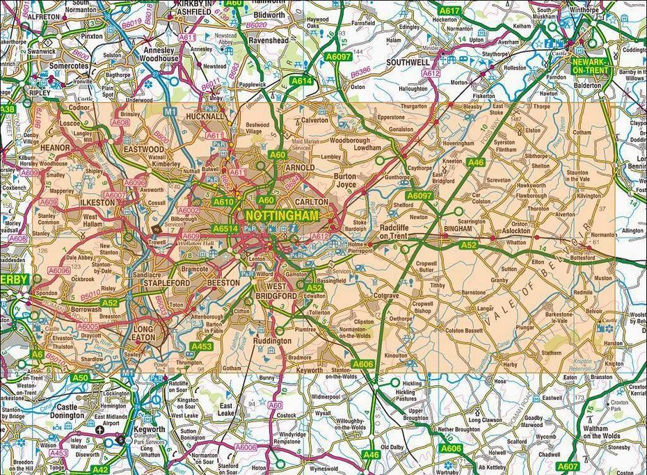 Large Nottingham Maps For Free Download And Print | High-Resolution And …, Nottingham, United Kingdom, Wolverhampton England, Walsall Fc  Stadium