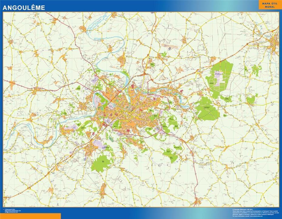 Map Of Angouleme France | Wall Maps Of Countries For Europe, Angoulême, France, Bayonne France, Cognac France