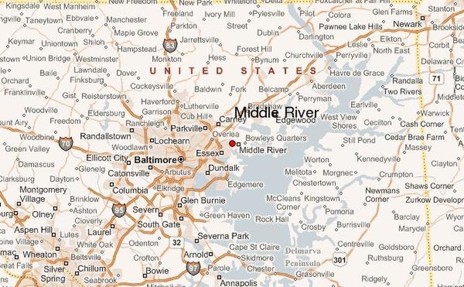 Middle River Location Guide, Middle River, United States, Middle West Usa, United States  1870