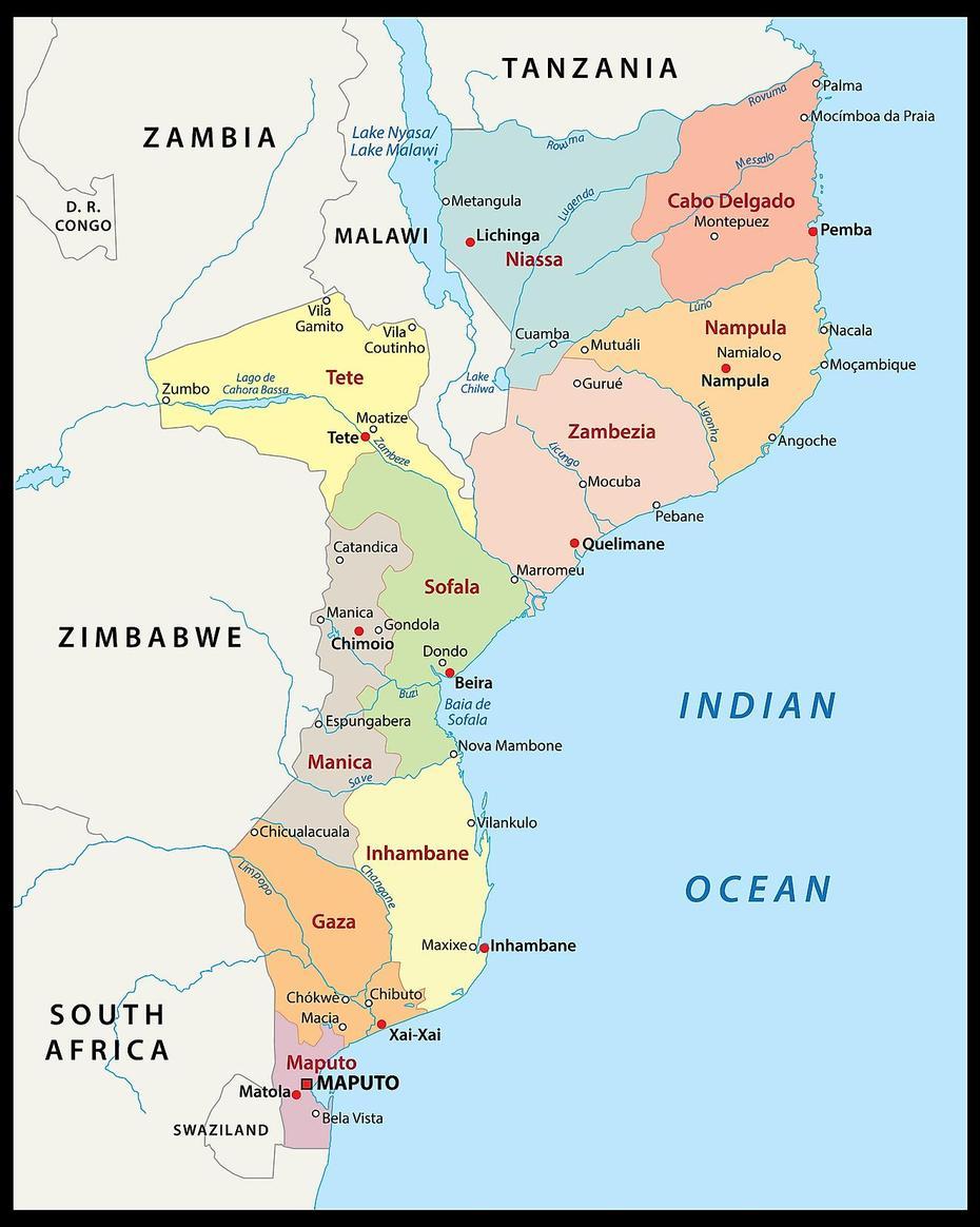 Mozambique Maps & Facts – World Atlas, Maputo, Mozambique, Mozambique City, Beira