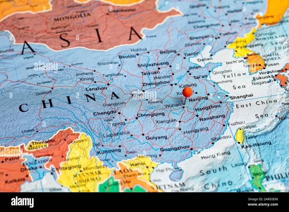 Red Map Pin Marking The Location Of The City Of Wuhan, China Stock …, Wancheng, China, China . Easy, Capital Of China