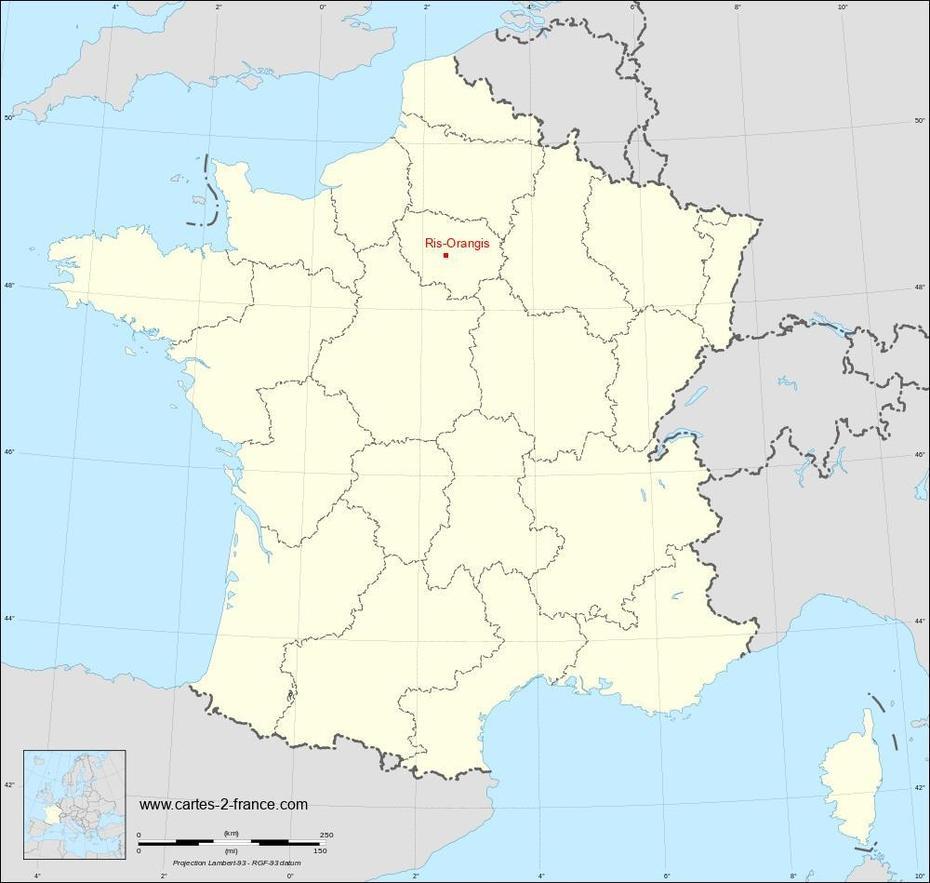 Ris-Orangis, France, Situation Geographique, Ris-Orangis, France