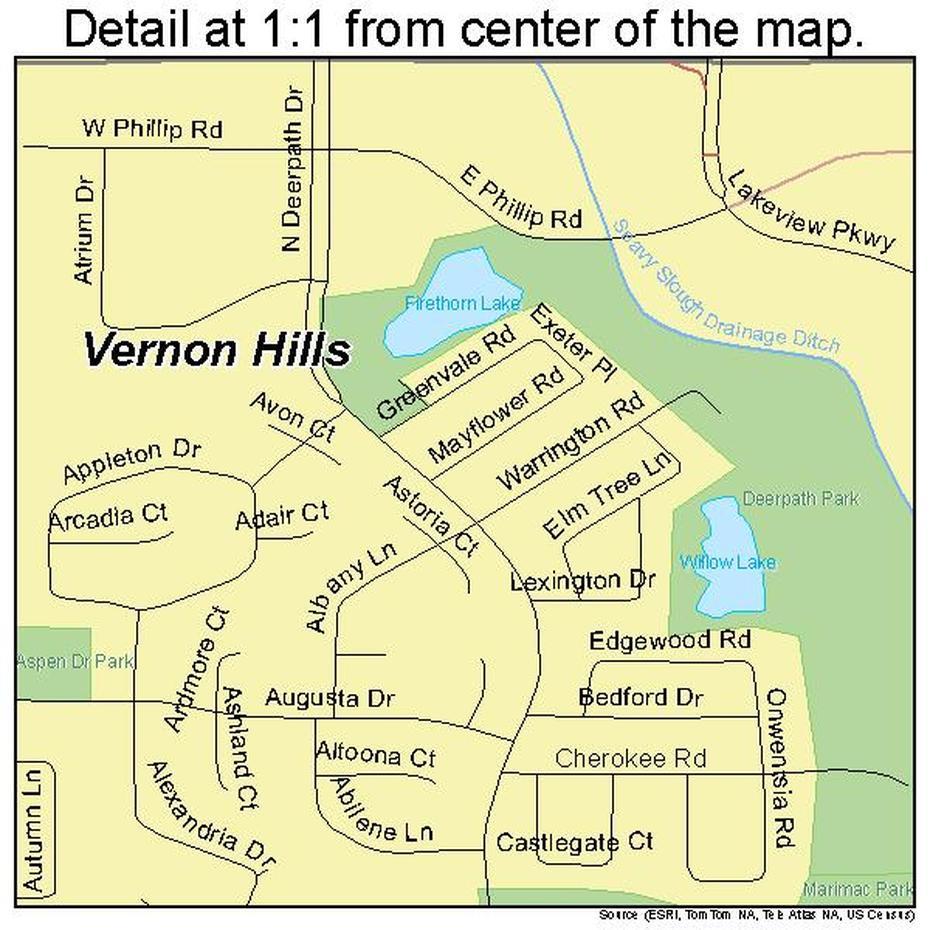 Vernon Hills Illinois Street Map 1777694, Vernon Hills, United States, Vernon Hills Chicago, Street  Of Vernon Hills Il