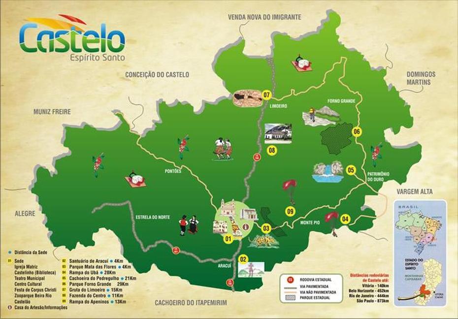 Voce Sabe Como Surgiu O Nome Castelo? – E Logo Ali, Castelo, Brazil, Brazil Cities, Detailed  Of Brazil