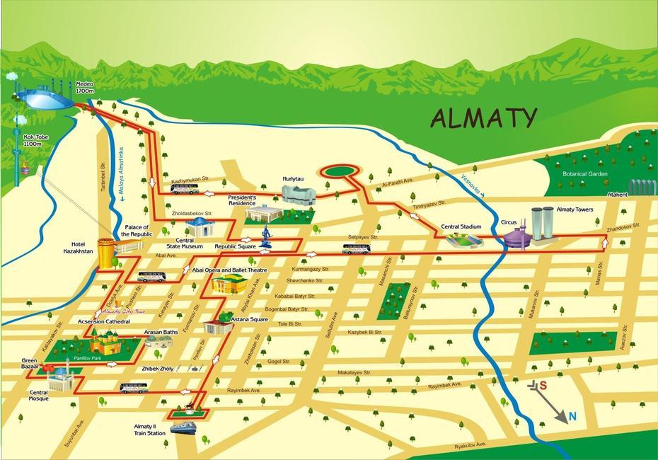 Almaty Kazakhstan Map, Almaty, Kazakhstan, Kazachstan  A, Kazakhstan  Asia