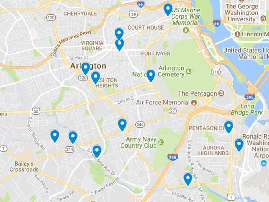 Arlington Virginia Map | World Map Gray, Arlington, United States, Arlington, United States