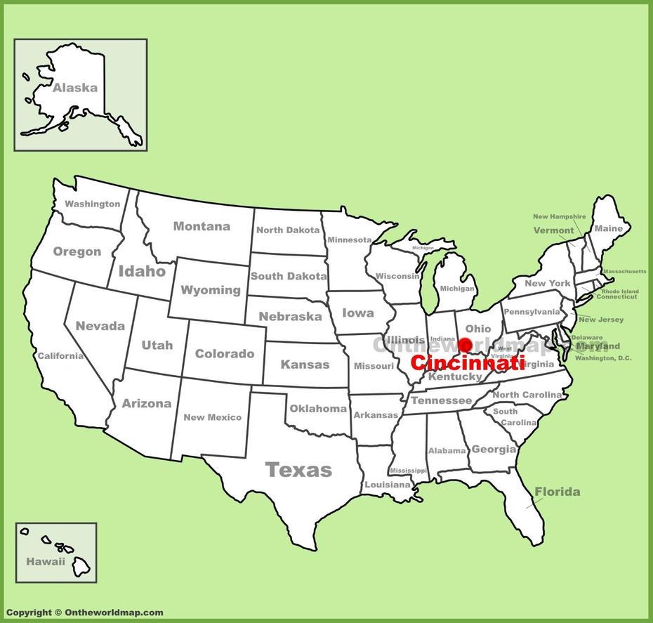 Cincinnati Location On The U.S. Map, Cincinnati, United States, Cincinnati On A, Cincinnati On