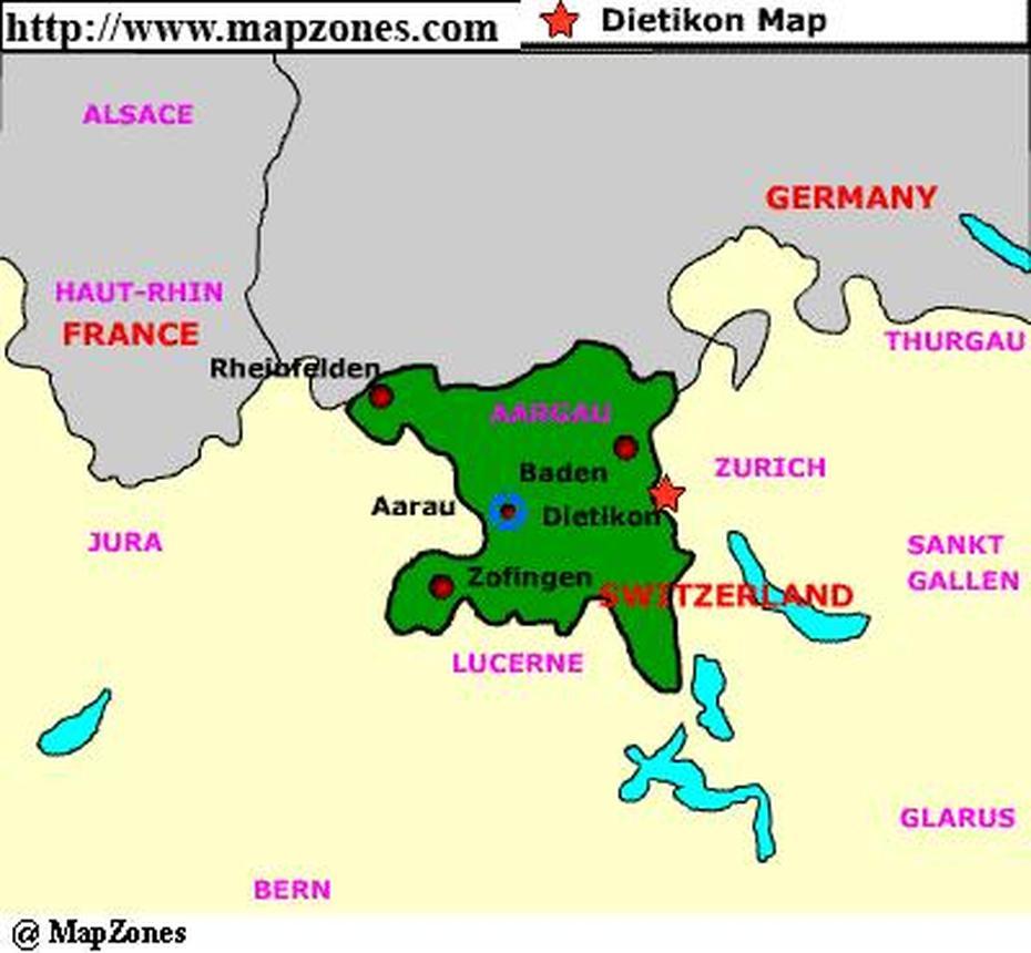 Dietikon Map – Switzerland, Dietikon, Switzerland, Zurich Switzerland, Baden Switzerland