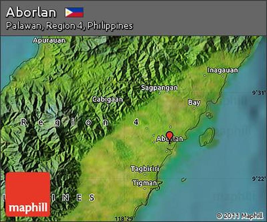 Free Satellite Map Of Aborlan, Aborlan, Philippines, Of Palawan Philippines, Narra  Palawan