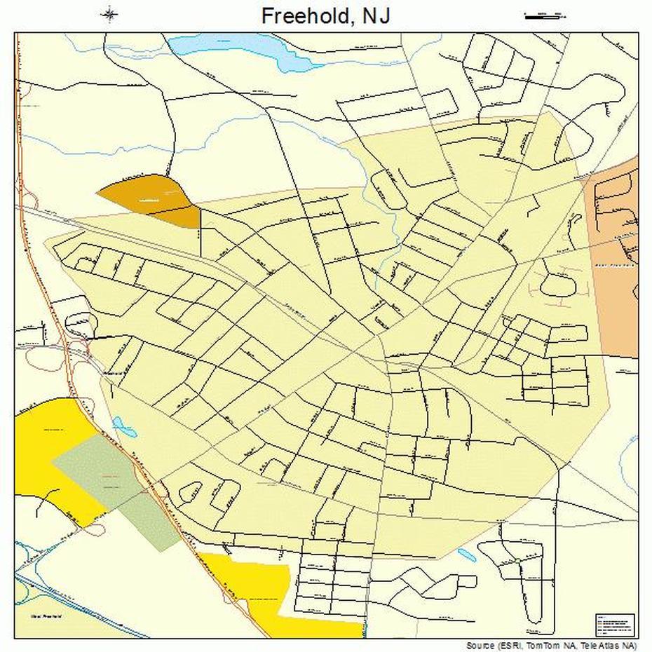 Freehold New Jersey Street Map 3425200, Freehold, United States, Where Is Freehold Nj, Freehold Street