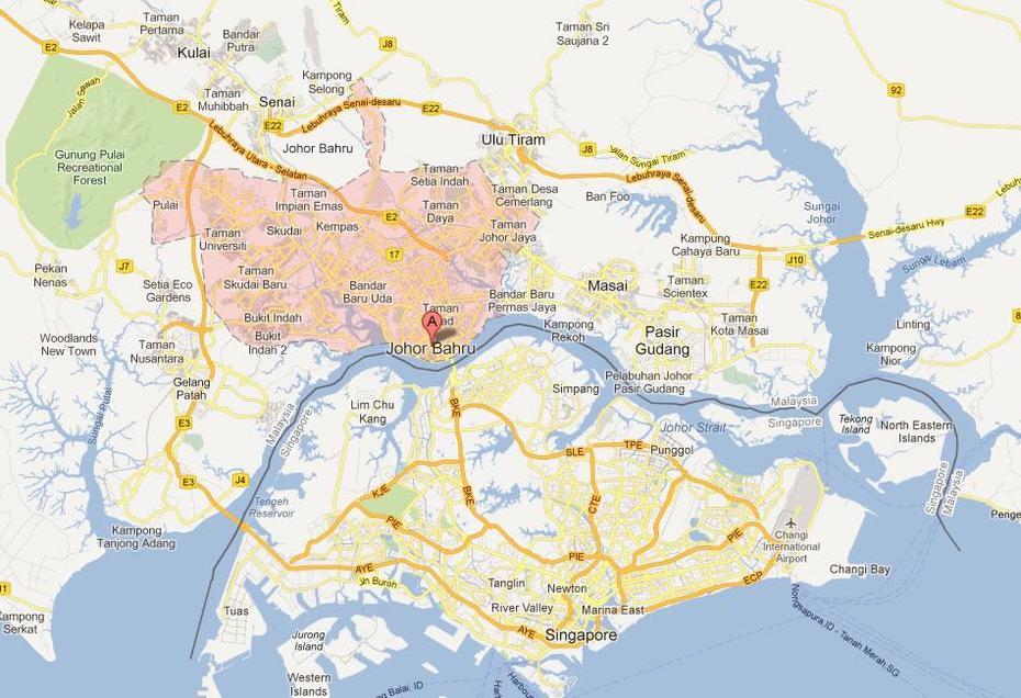 Johor Bahru Map, Johor Bahru, Malaysia, Of Johor Bahru, Mersing