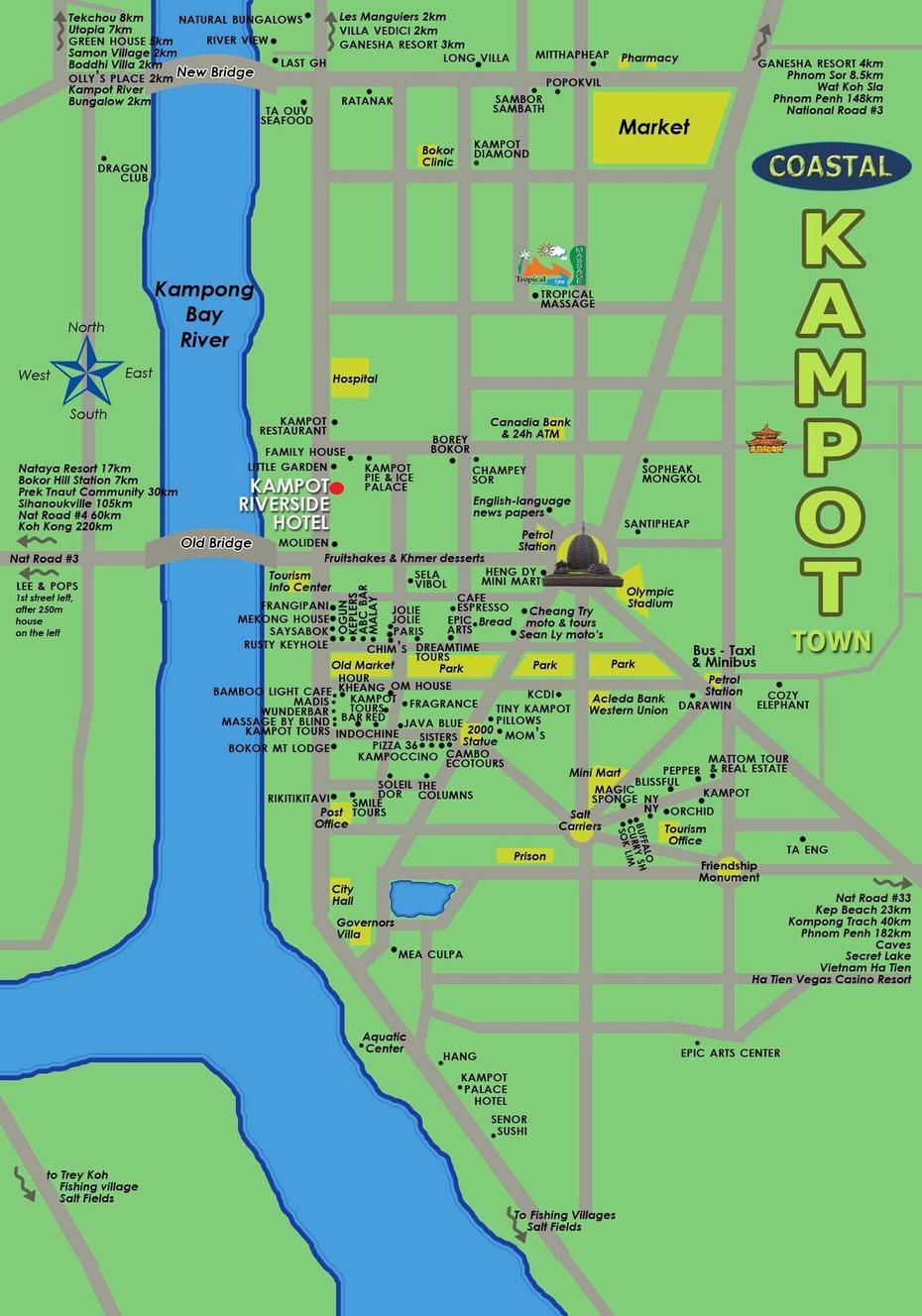 Kampot Cambodia Map – Map Of Kampot Cambodia (South-Eastern Asia – Asia), Kampot, Cambodia, Cambodia Road, Kampot River