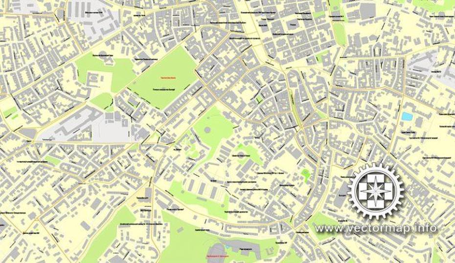 Lviv, Ukraine, Printable Vector Street City Plan Map, Full Editable …, Lviv, Ukraine, Ukraine Cities, Western Ukraine