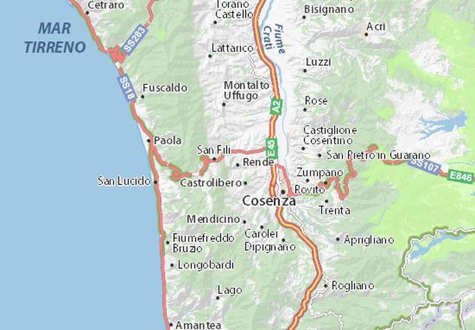 Michelin Rende Map – Viamichelin, Rende, Italy, Centro  Storico, Cities In Calabria Italy