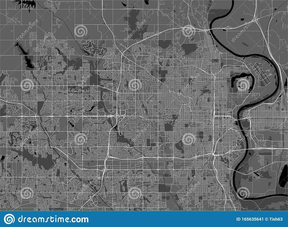 Omaha Usa, Detailed  Of Omaha Ne, Illustration, Omaha, United States