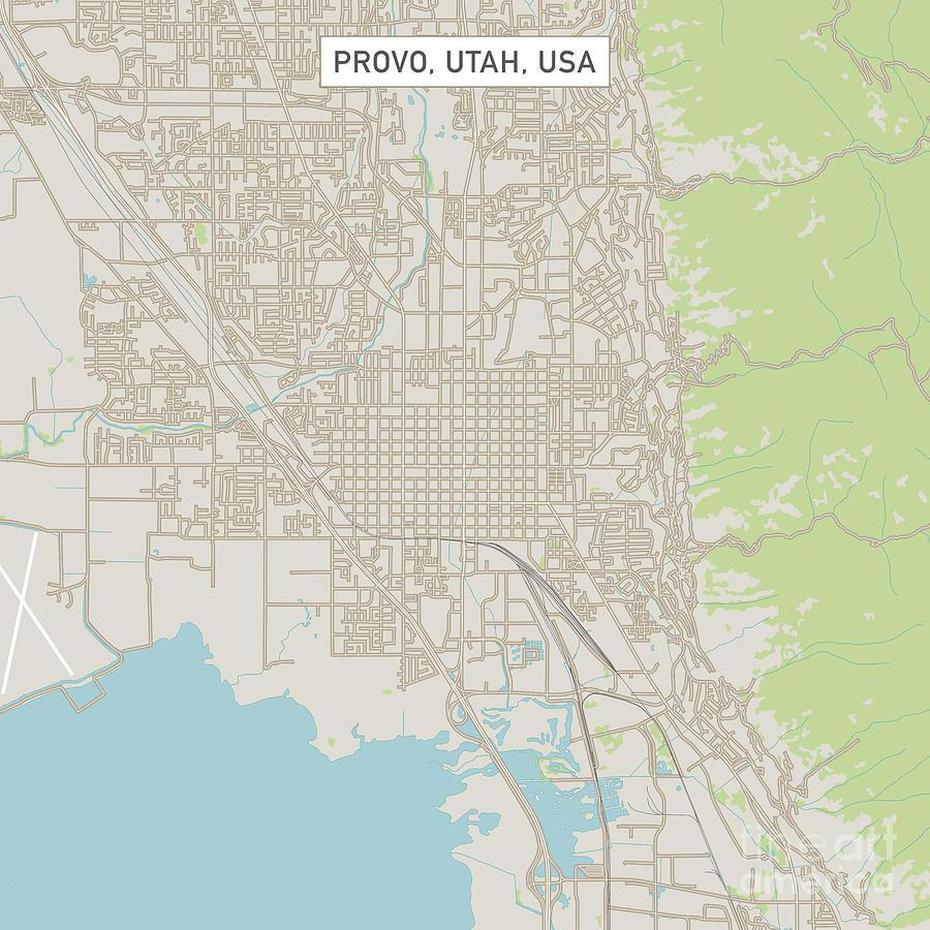 Provo Utah Us City Street Map Digital Art By Frank Ramspott | Fine Art …, Provo, United States, Provo Ut, Of Provo Utah Area