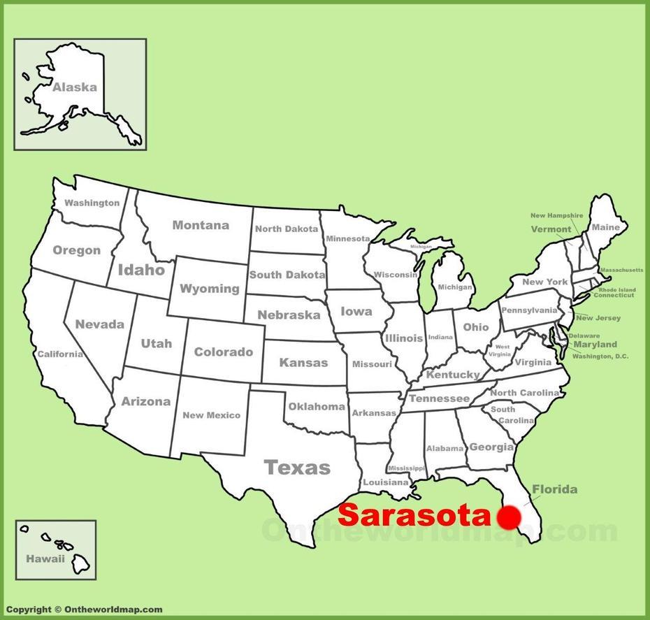 Sarasota Location On The U.S. Map, Sarasota, United States, Sarasota Beaches, Sarasota Fl