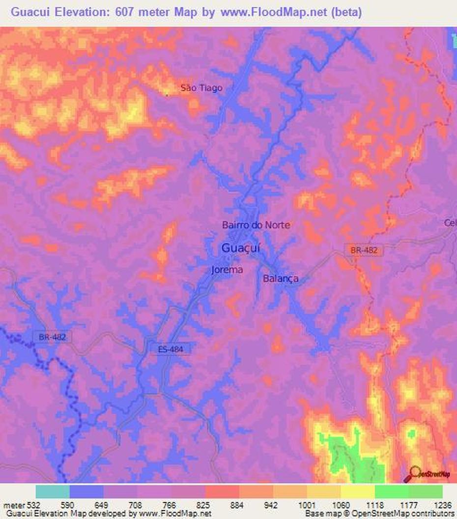 Southern Brazil, Brazil  Clip Art, Topography, Guaçuí, Brazil