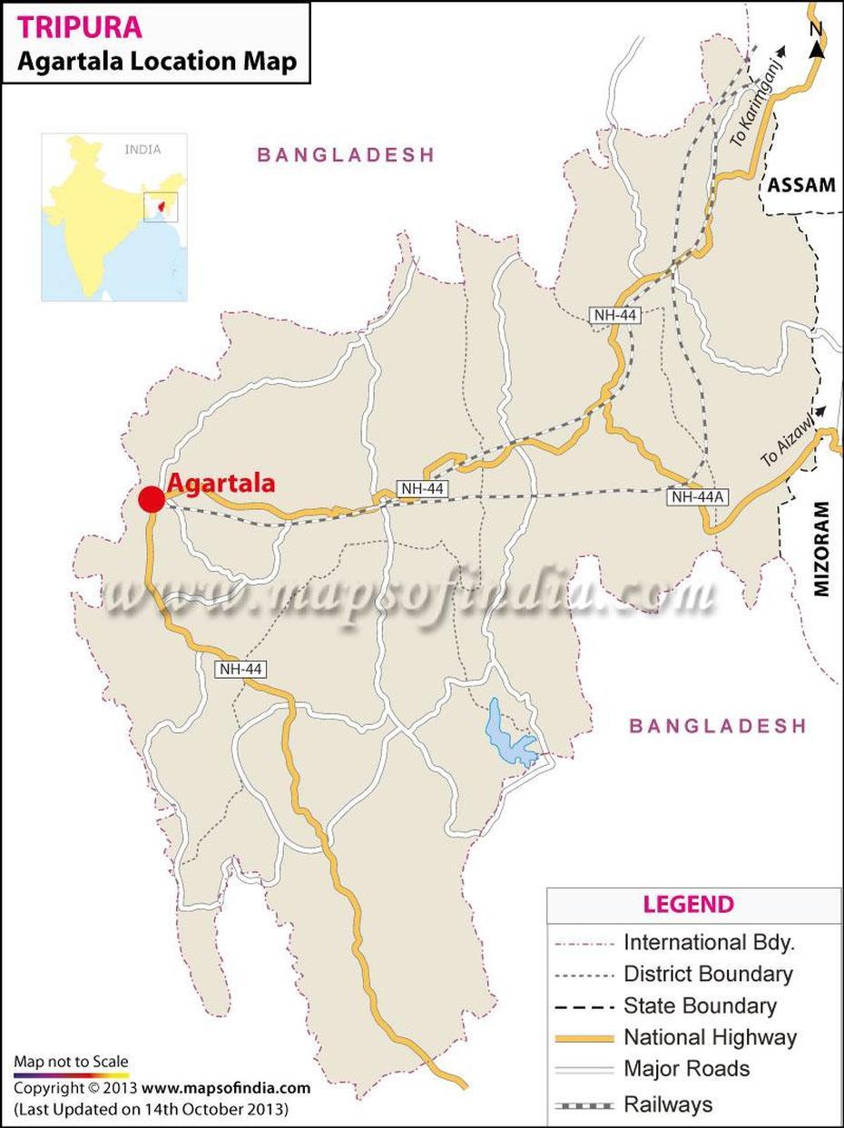 Agartala Location Map, Where Is Agartala, Agartala, India, Aizawl, Topographic